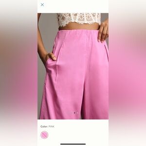 Anthropologie Maeve Pull-On Curved Poplin Pants